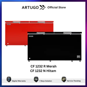 ARTUGO Chest Freezer Box 1100 Liter CF 1232N Hitam/ CF 1232R Merah , PCM Inner Cabinet